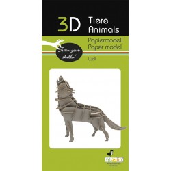Maquette 3D en papier – Loup