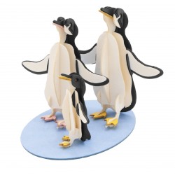 Maquette 3D en papier – Famille de pingouins