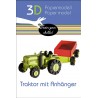 Maquette 3D en papier – Tracteur avec remorque