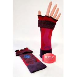 Mitaines Prune - Berthe aux...