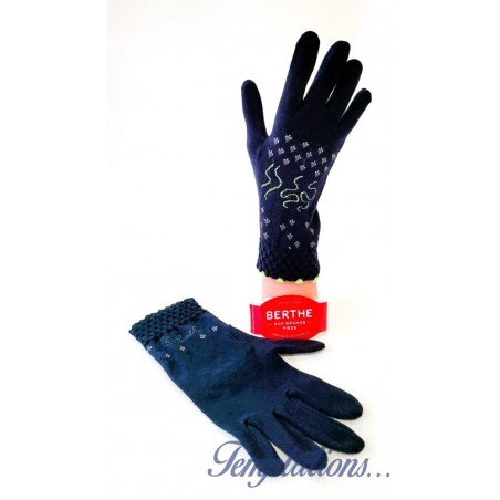 Gants bleus - Berthe Aux Grands Pieds