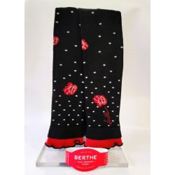 Leggings noir et rouge - Berthe Aux Grands Pieds