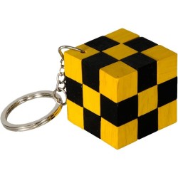 Porte-clefs cube jaune...