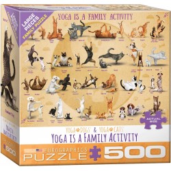 Puzzle 500 pièces- le yoga est une activité familiale – Eurographics