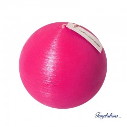 Bougie boule 10cm soie Pivoine