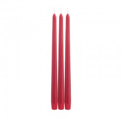 Bougie chandelle conique rouge 30cm