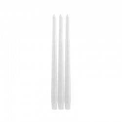 Bougie chandelle conique blanche 30cm