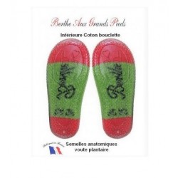 Berth shoes chaussons gris et rose avec papillons - Berthe Aux Grands Pieds