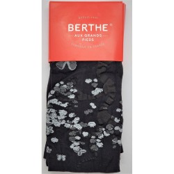 Collant noir papillons gris – Berthe aux grands pieds