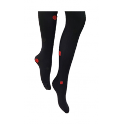 Collant Noir damiers rouges – Berthe aux grands pieds