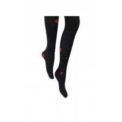 Collant Noir damiers rouges – Berthe aux grands pieds