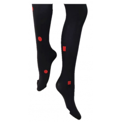 Collant Noir damiers rouges – Berthe aux grands pieds