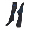 Mi-bas noir points et rayures bleus – Berthe aux grands pieds