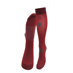 Mi-bas rouge points et rayures kaki/rouge – Berthe aux grands pieds