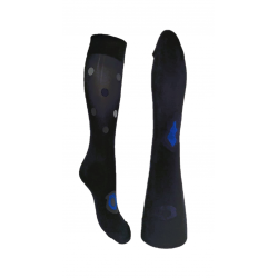 Mi-bas noir pois bleus– Berthe aux grands pieds