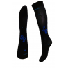 Mi-bas Noir fleurs de pavot bleues – Berthe aux grands pieds
