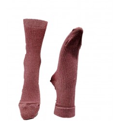 Chaussettes courtes vieux rose or – Perrin