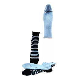 2 paires Chaussettes bleue argent/ rayures bleues– Perrin