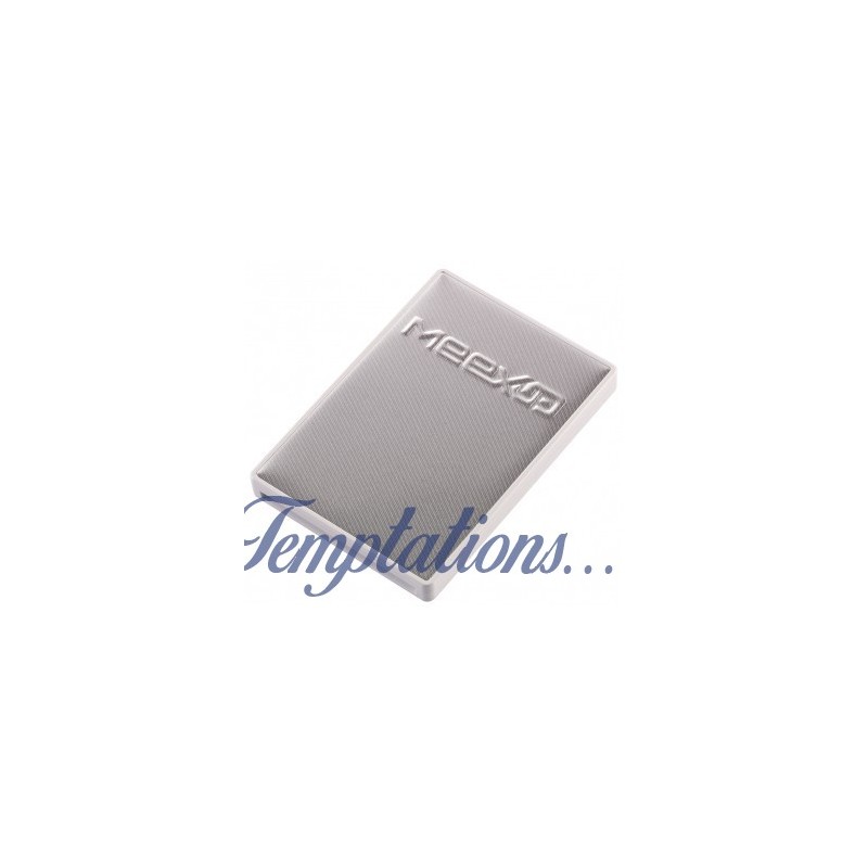Porte-cartes Meexup compact argent/blanc