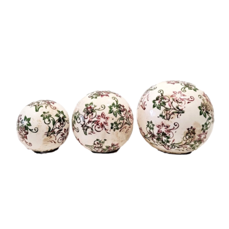 Boule décorative en céramique craquelée Dekoratief