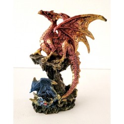 Figurine Dragon rose et bleu