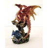 Figurine Dragon rose et bleu