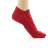 Socquettes femme invisibles en soie rouge -Berthe aux grands pieds