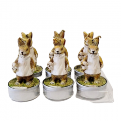 6 mini bougies lapins de Pâques – Dekoratief