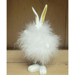 Figurine lapin à plumes