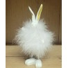 Figurine lapin à plumes