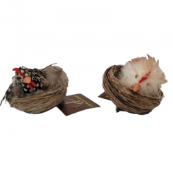 2 nids de poule avec clip - Dekoratief