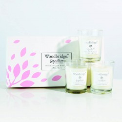 Coffret 3 bougies Marguerites & Papillons- Woodbridge Collection Signature