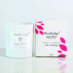 Bougie parfumée Lotus & Sauge Blanche/Lotus & White Sage 250g - Woodbridge Collection Si-gnature