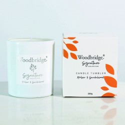 Bougie parfumée Ambre & Bois de Santal/Amber & Sandalwood 250g- Woodbridge Collection Signature