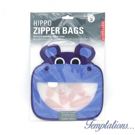 Zip sacs Hippopotames - Kikkerland