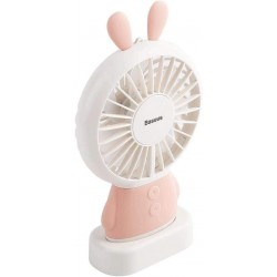 Mini ventilateur lapin rose lumineux - Baseus
