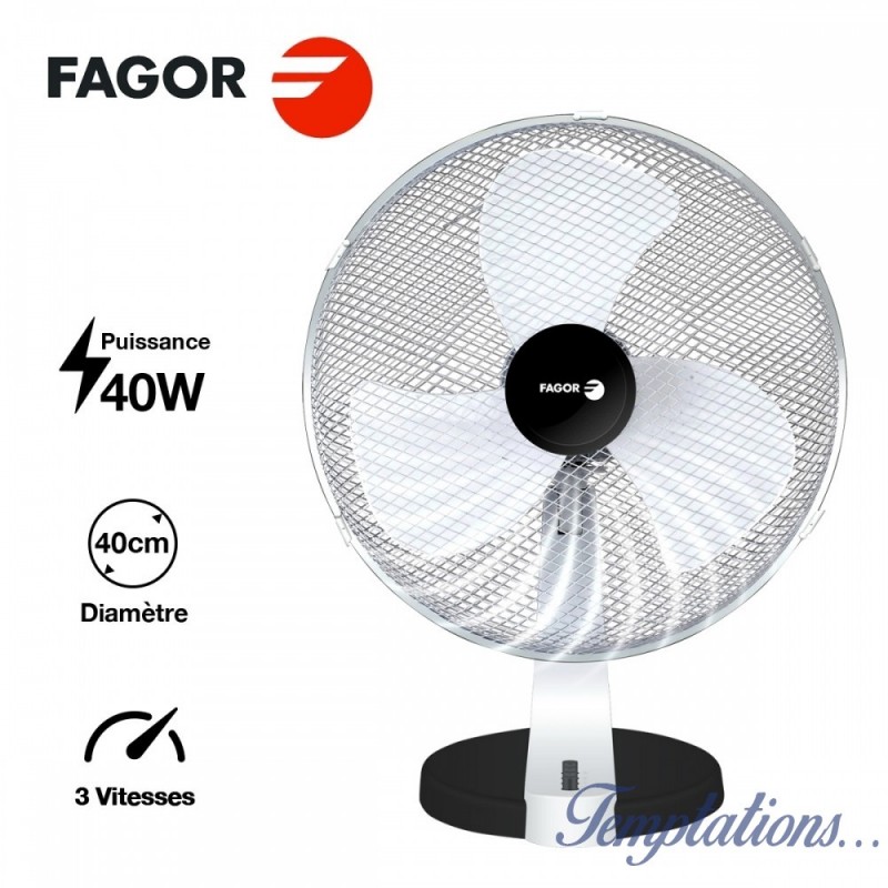 Ventilateur de bureau 3 vitesses - Fagor