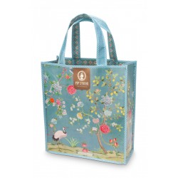 Sac shopping BLUSHING BIRDS bleu-  PIP STUDIO