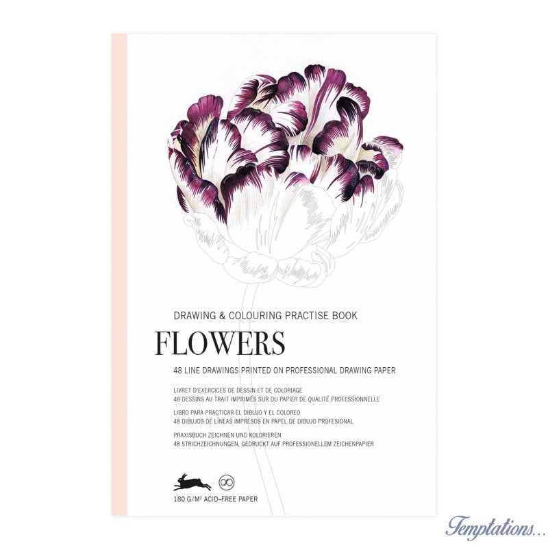 Flowers Bloc exercices dessin et coloriage – The Pepin Press