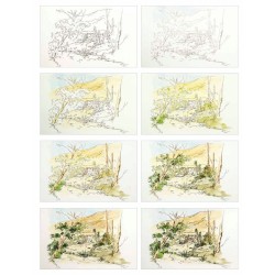 Landscape Bloc exercices dessin et coloriage – The Pepin Press