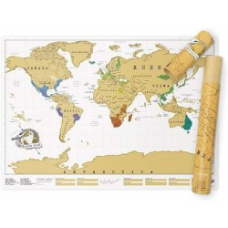 Carte du monde à gratter or...