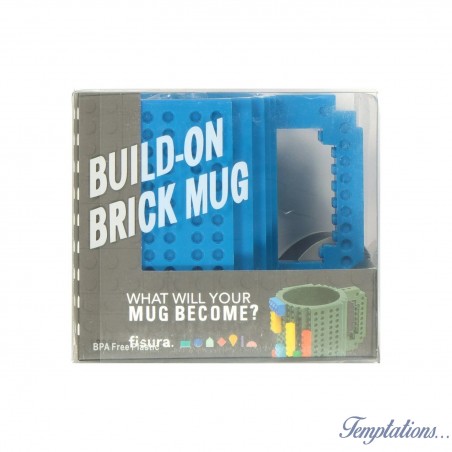 Mug Build on Brick bleu- Fisura