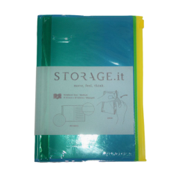 Carnet de notes STORAGE.IT Bleu zip jaune - MARK’S