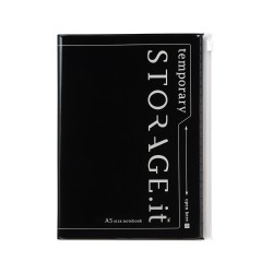 CARNET DE NOTE ZIPPE - A5 - NOIR - STORAGE IT - MARK'S