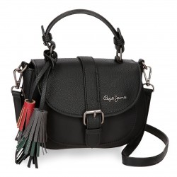 Pepe Jeans Egham Sac à bandoulière Petit Noir 10,5 x 18 x 2 cm Polyester,  Noir, Talla única, Petit sac à bandoulière : : Mode