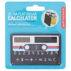 Cassette Calculatrice Solaire Ultra Plate - Kikkerland