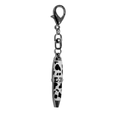 Mini stylo porte-clés Blanc taches noires - Catwalk