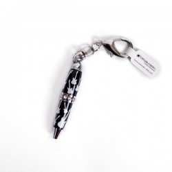 Mini stylo porte-clés Noir guitares blanches  - Catwalk