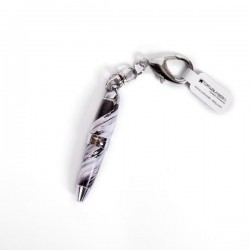 Mini stylo porte-clés mauve,noir et blanc - Catwalk