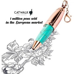Mini stylo porte-clés Turquoise gold rose– Catwalk